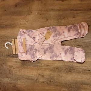chick pea 2 Piece Tie-Dye Footed Coverall and Headband